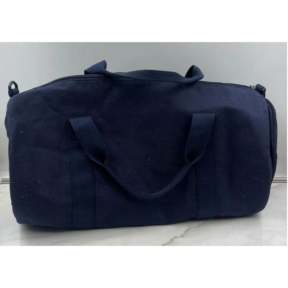 Polo Ralph Lauren Fragrances Navy Blue Canvas Duffel Bag Weekend Travel Gym Bag